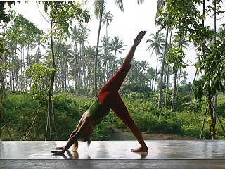 In der Natur Yoga üben