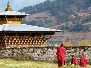 Mönche in Bhutan 