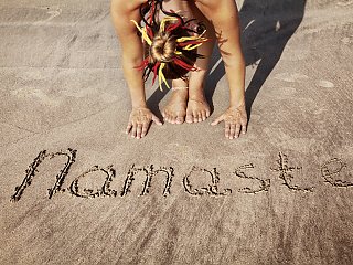 Namaste am Strand