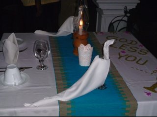 Tischdeko Villa Safira Sri Lanka