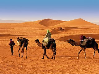 Beduinen in der Marokkanischen Wüste