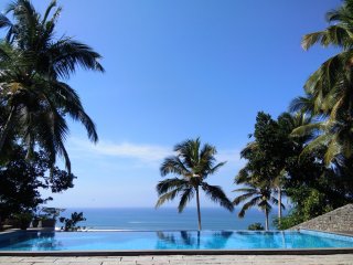 Schwimmen Sie unter Palmen: Der Pool des Cliff View Ayurveda Retreats liegt beschaulich eingebettet