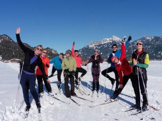 Skilanglaufen und Panormablicke im Lechtal in Tirol 