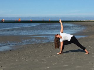 Yogaeinheiten am Strand auf Baltrum - ein Traum