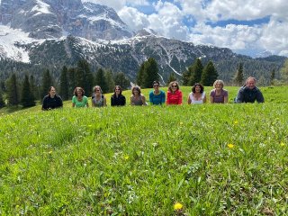 Die Gruppe hat die Woche in der Natur Südtirols sehr genossen.
