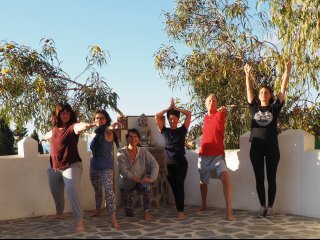 Yoga-Teilnehmer in ihrer Lieblingsasana