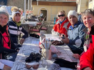 Eine kleine Verschnaufpause bei heiterem Sonnenschein
