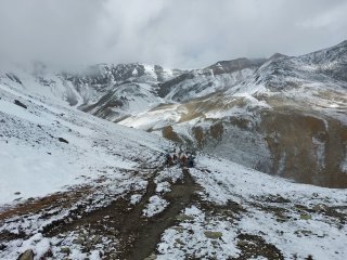 Weiße Gipfel in Nepal