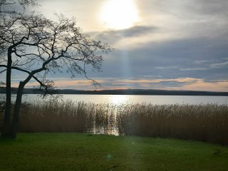 Direkt vor dem Hotel Park am See liegt der Tollensesee