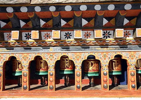 Im tibetischen Buddhismus werden Gebetsmühlen gedreht