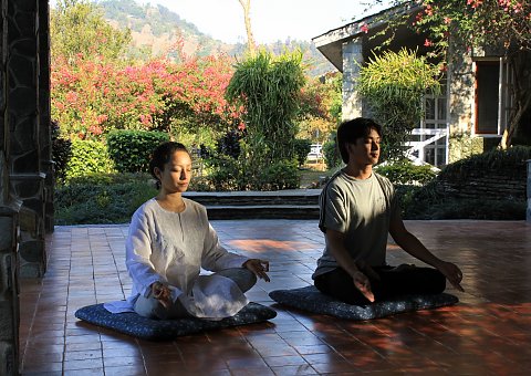 Tanken Sie neue Kraft bei einer Meditation