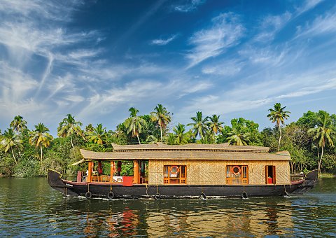 Auf einem Hausboot lässt sich am besten die Natur der Backwaters erkunden 