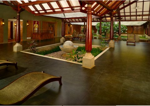 Die Ayurveda Lounge im Poovar Island Resort Kerala