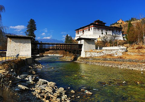 Punakha Dzong Burg in Bhutan 