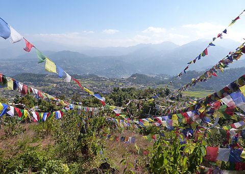 Ausblick auf die beeindruckende Bergkulisse Nepals