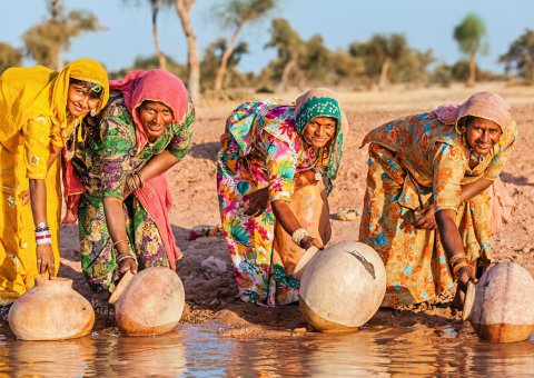 Gehen Sie bei unseren Indien Reisen auf Tuchfühlung mit der indischen Kultur - hier in Rajasthan