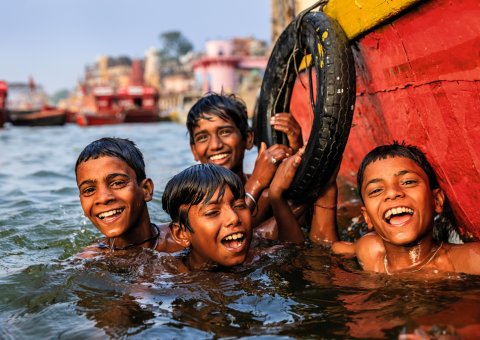 Auch bei den jungen Indern beliebt: der Ganges