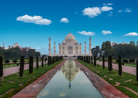 Besuchen Sie auf unseren Nordindien Reisen den Taj Mahal, eines von Indiens Wahrzeichen