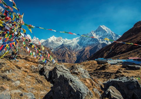 Surreale Bergwelt im Himalaya - der Annapurna
