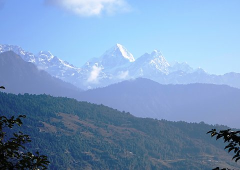 Von Kutumsang hat man einen schönen Ausblick auf Langtang