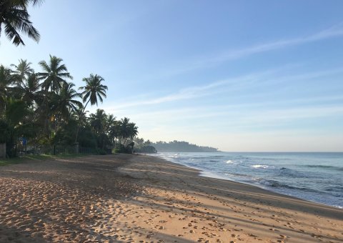 Der Sandstrand lädt zu ausgiebigen, meditativen Spaziergängen ein