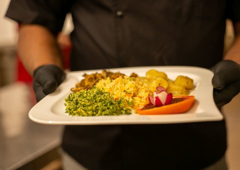 Täglich kochen die Ayurveda Köche gesundes Essen für die Gäste