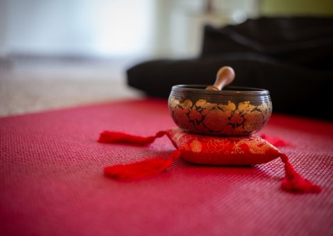 Fahren Sie herunter bei einer Meditation im Sathya Ayurveda Hotel