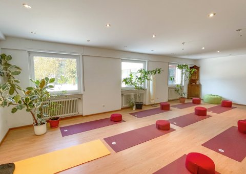 Der Yogaraum im Sathya Ayurveda Hotel in Bad Orb