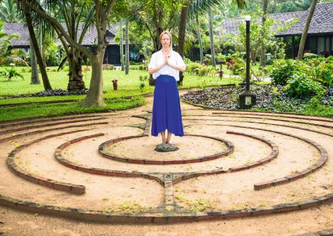 Im großzügigen Garten zu seiner eigenen Mitte finden