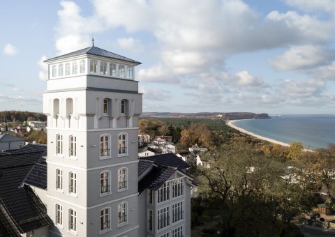 Das Hotel Vju aus der Vogelperspektive