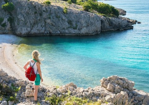 Blick auf die Kvarner Bucht von Kroatien
