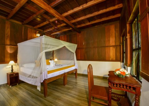 Zimmer in einem der traditionellen Kerala-Häuser