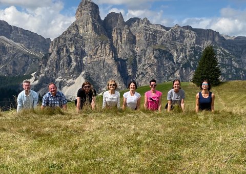 Yoga kommt auch in den Südtiroler Bergen nicht zu kurz
