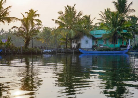 Fahrt durch die Backwaters in Kerala