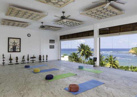 Vom Yogaraum haben Sie einen fantastischen Blick über das Meer