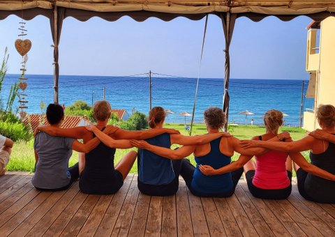 Wunderschöne Aussicht von der Yogashala