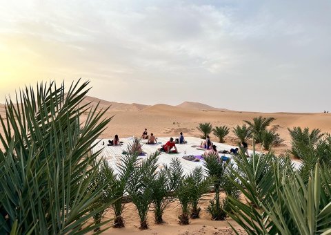 In der Stille der Wüste Yoga üben