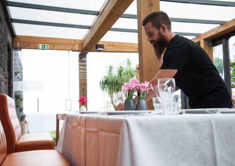 Das Restaurant liebevoll hergerichtet im Pátio
