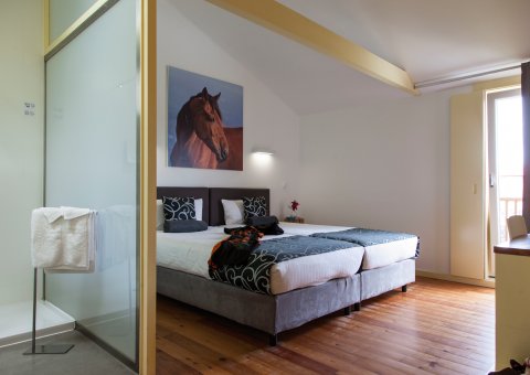 Die hellen Zimmer in der Pátio Ecolodge