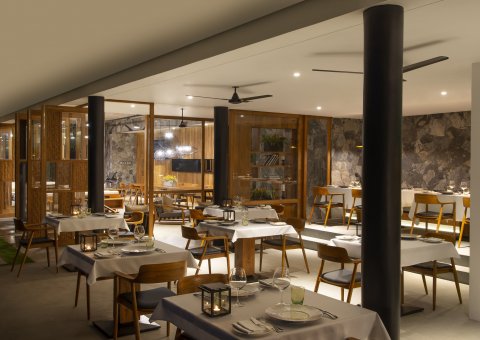 Das stilvoll eingerichtete Restaurant