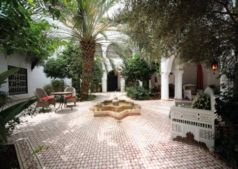 Der Innenhof im Riad Ifoulki