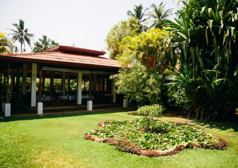 Der liebevoll angelegte Garten im Barberyn Reef