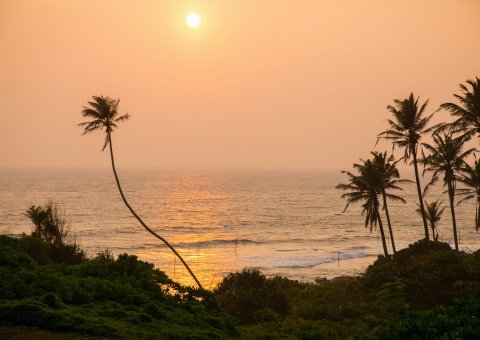 Blick vom Ayurveda Resort auf das weite Meer