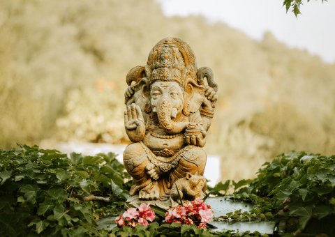 Der Ganesha begrüßt unsere Gäste
