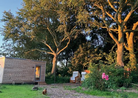 Die Sauna im gemütlichen Garten im Haus am Watt