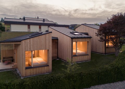 Genießen Sie den Blick auf die Berge von Ihrer Cabin aus