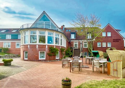 Blick auf das Naturhotel Baltrum 