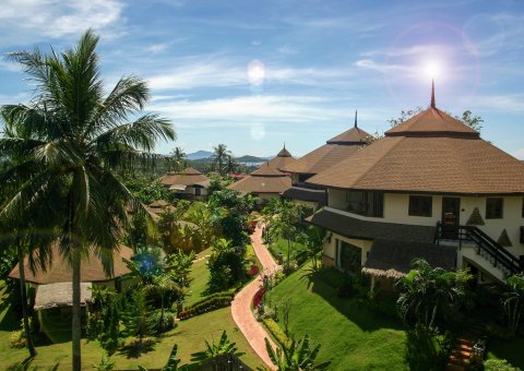 Die weitläufige Anlage des Mangosteen Resorts