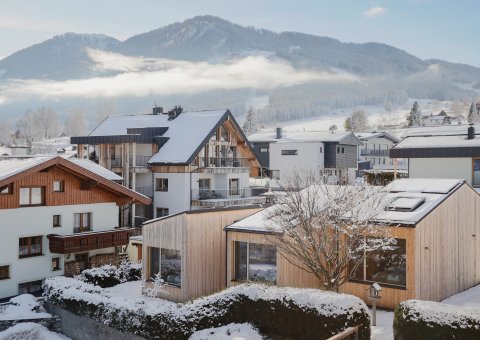 Die Cabins eingeschneit im Winter