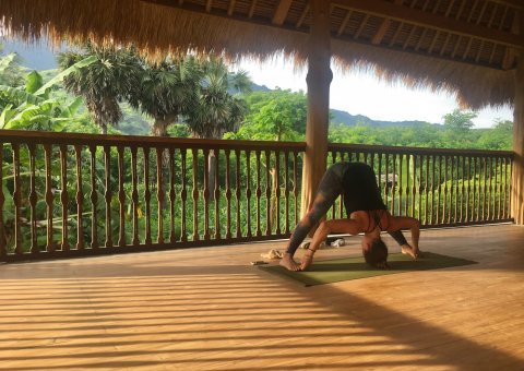 Innere Balance finde beim Yoga üben